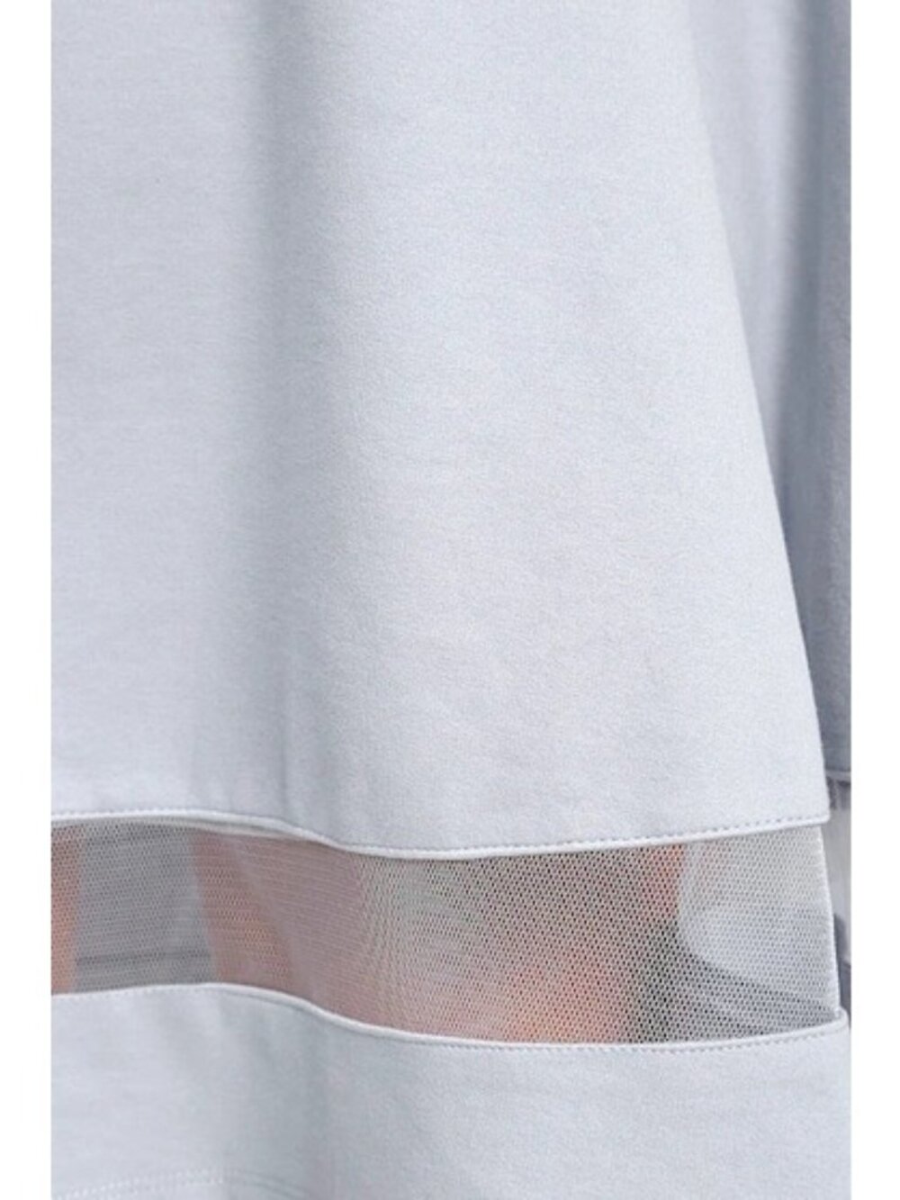 Lulus Sheer Determination Mesh Skater Dress Size Large Mini Fit Flare Light Blue - Picture 6 of 14